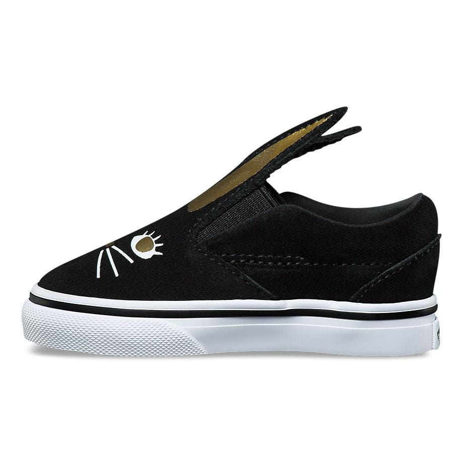 Vans Toddler Slip on Bunny Black Gold - 50-50 Skate Shop