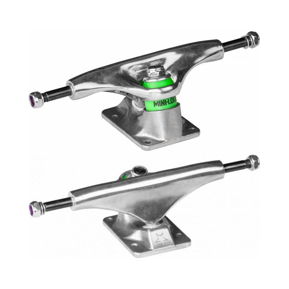 Mini Logo Skateboard Trucks 7.13" Axle Raw - Set of 2 - 50-50 Skate Shop
