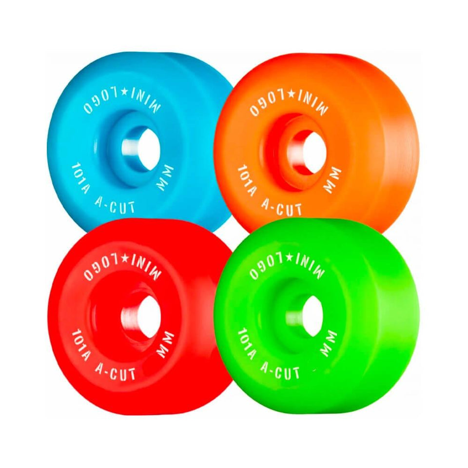 Mini Logo Skateboard Wheels A-CUT 2 52mm x 101a Multi - Set of 4 - 50-50 Skate Shop