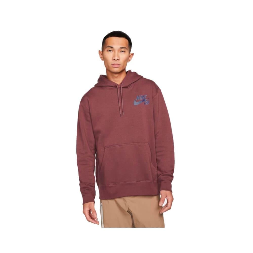 Nike SB Icon Pullover Hoodie Dark Wine Midnight Navy - 50-50 Skate Shop