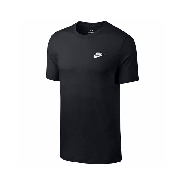 Nike SB Sportswear Club T Shirt Black Embroidered Logo White