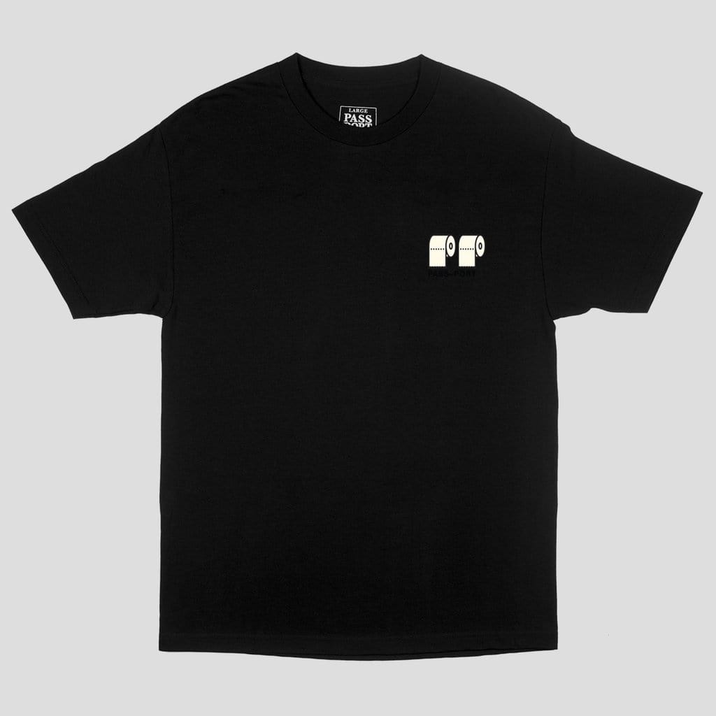 Passport Poo Poo Tee Black - 50-50 Skate Shop