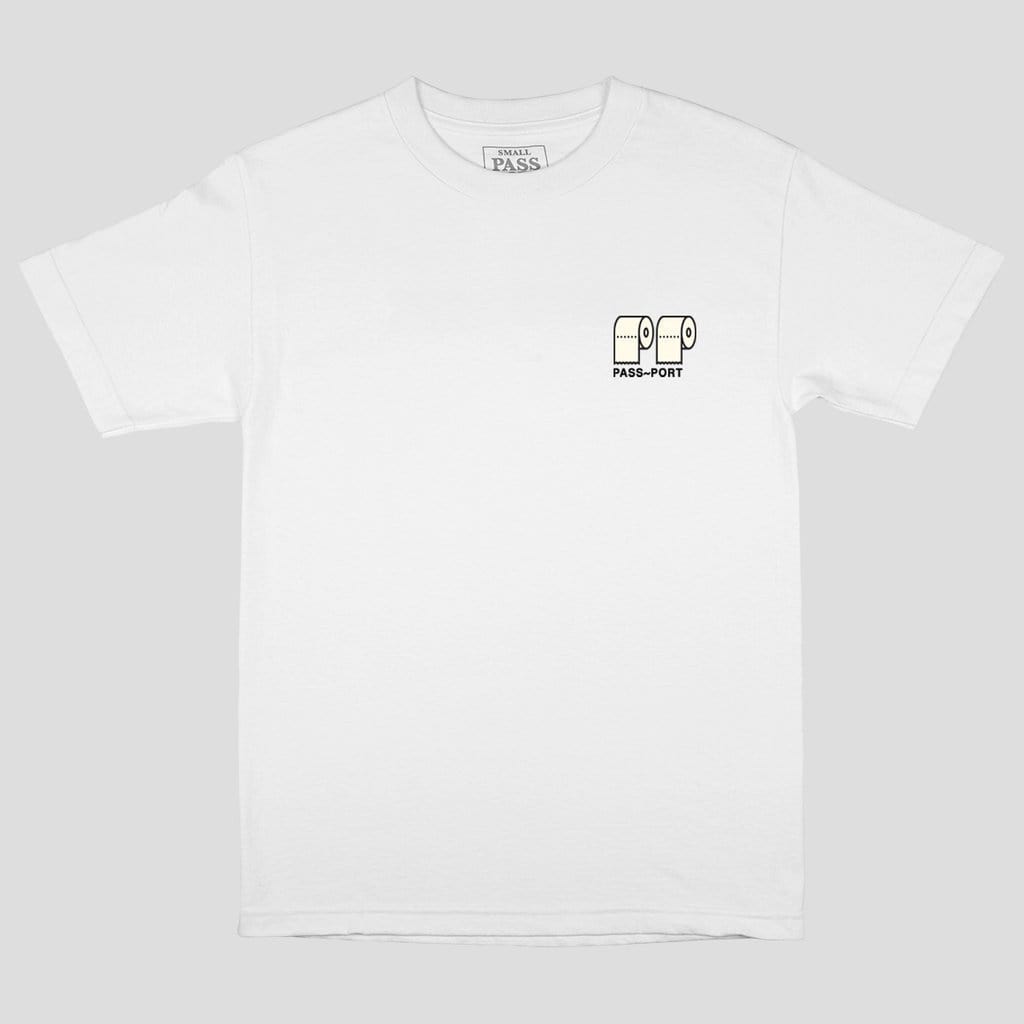 Passport Poo Poo Tee White - 50-50 Skate Shop