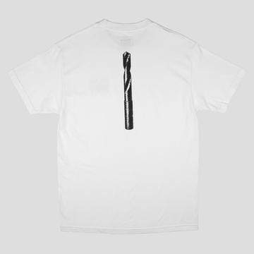 Passport Drill Bit Tee White - 50-50 Skate Shop