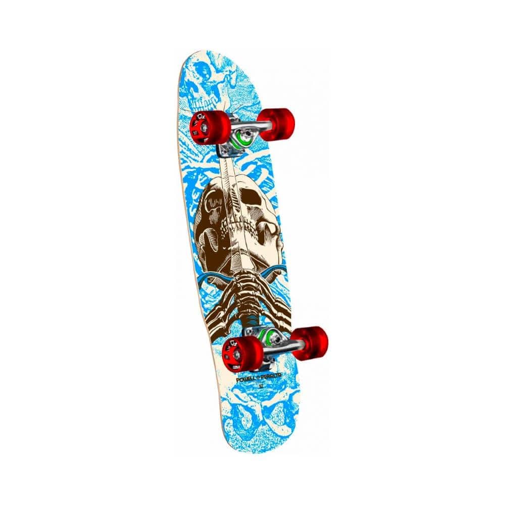 Powell Peralta Skateboard Complete Mini Skull & Sword 8.0" x 30" Blue 13.375" WB - 50-50 Skate Shop