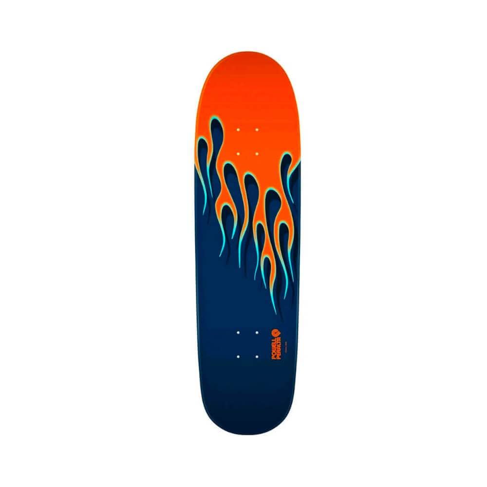 Powell Peralta Skateboard Deck Hot Rod Flames 9.375" x 33.25" Navy Orange 15.5" WB - 50-50 Skate Shop