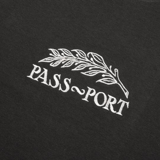 Passport Skate Quill Embroidery Tee Tar - 50-50 Skate Shop