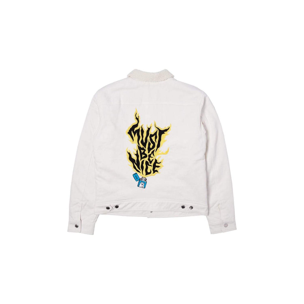 Ripndip Jacket Lit AF Denim White - 50-50 Skate Shop