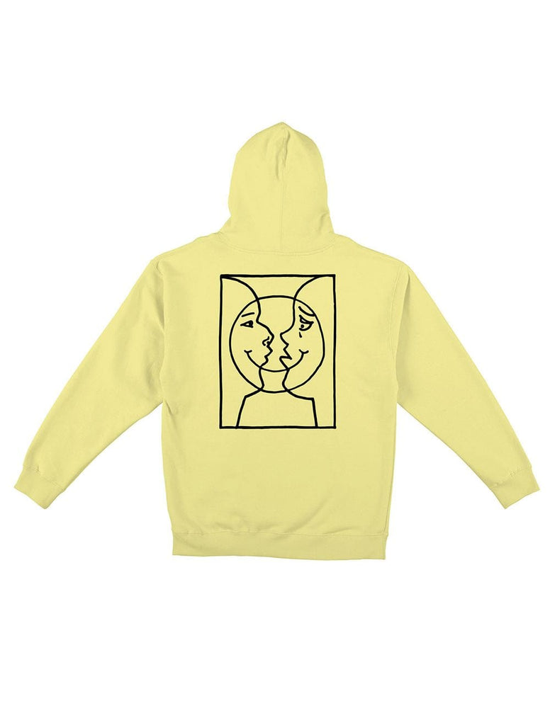 Krooked Skate Sweater Hoodie Moon Smile Raw Yellow Black - 50-50 Skate Shop