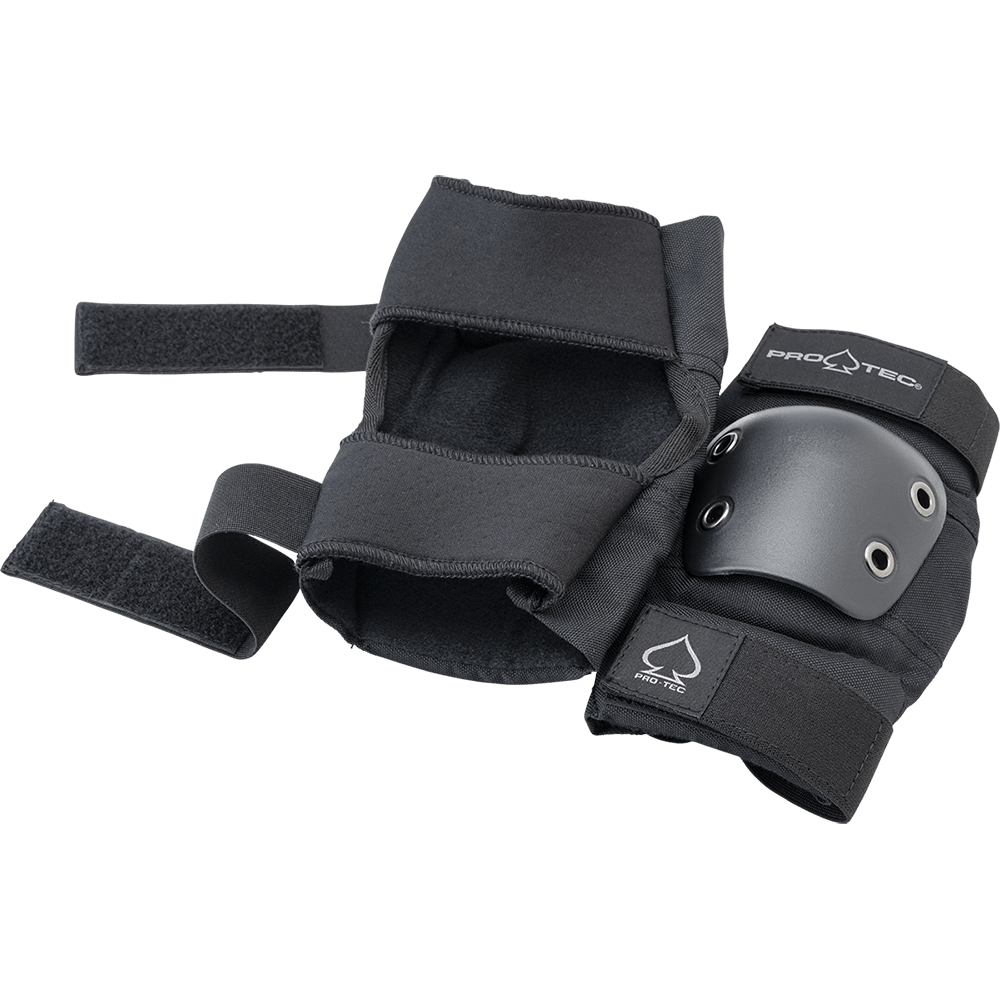 Pro Tec Street Gear Junior Knee Elbow Wrist Guard 3 Pack Pad Set Black - 50-50 Skate Shop