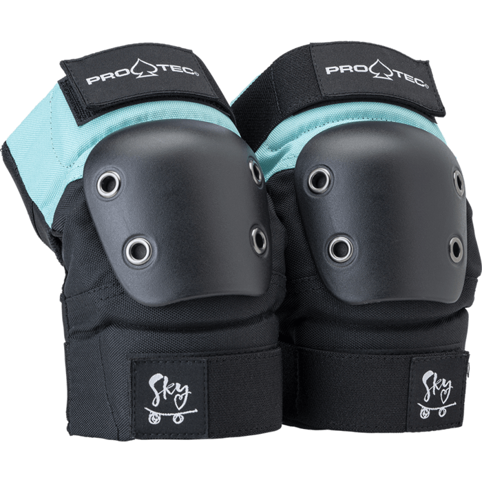 Pro Tec Street Gear Junior Skate Knee Elbow Wrist Guard 3 Pack Pads Sky Brown - 50-50 Skate Shop