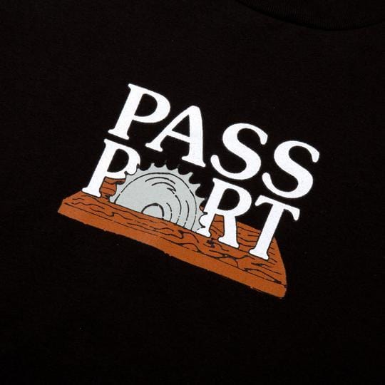Passport Skate Circle Saw Tee Black - 50-50 Skate Shop