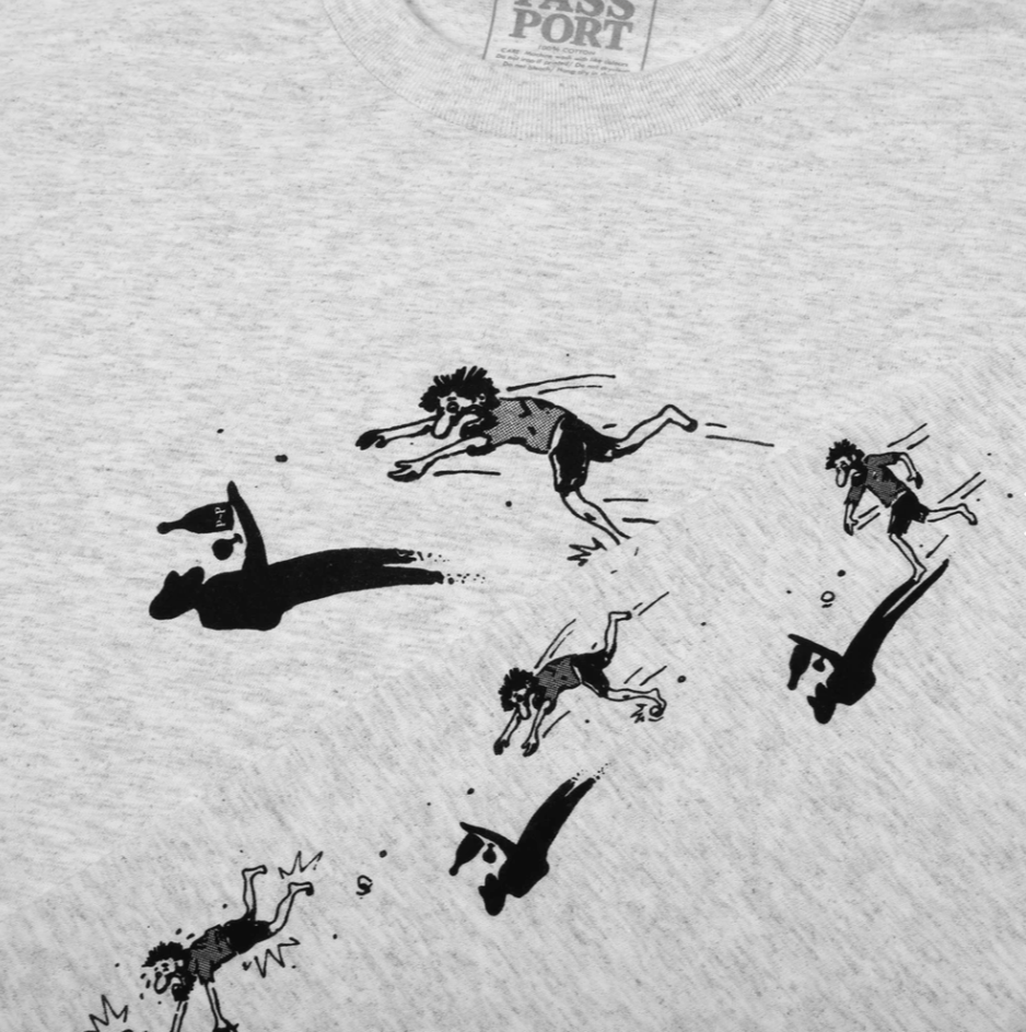 Passport Long Sleeve Tee Shady Shadows Ash - 50-50 Skate Shop