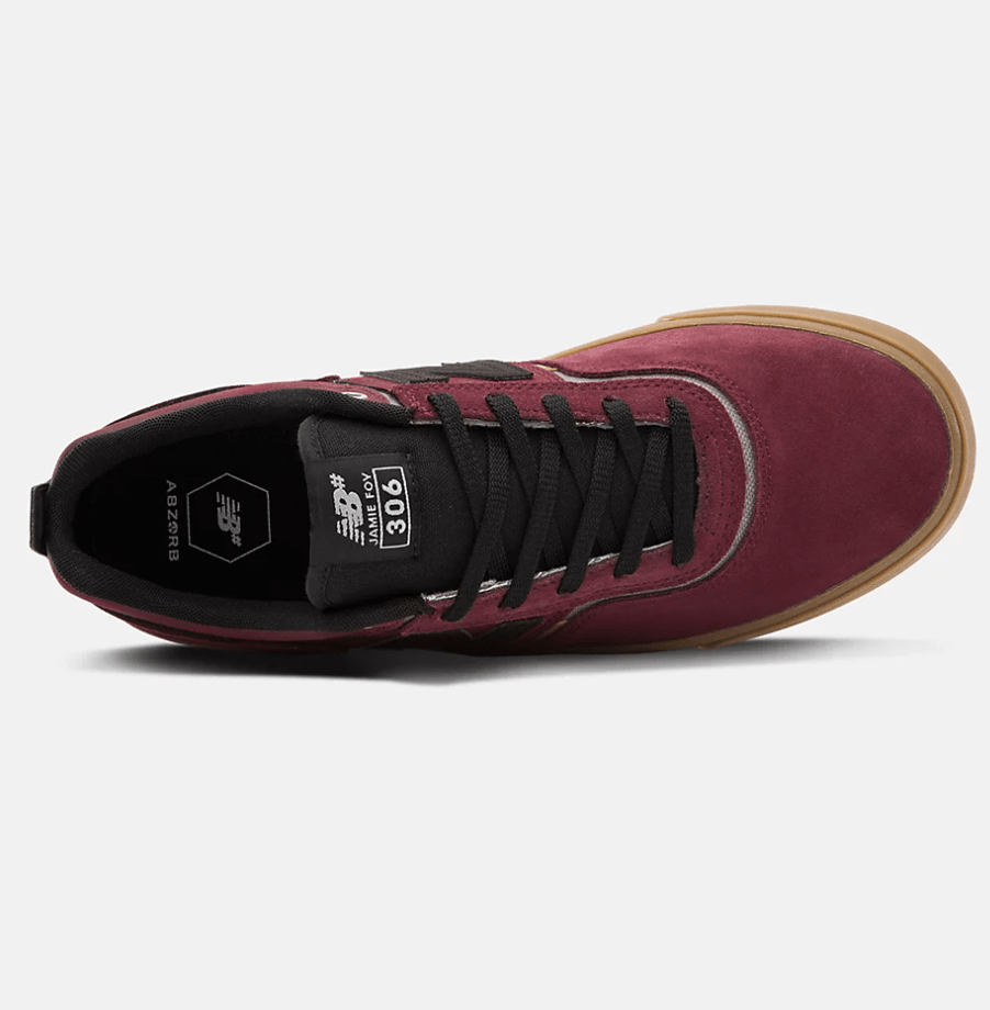 New Balance Numeric 306 V1 Jamie Foy Burgundy With Black - 50-50 Skate Shop
