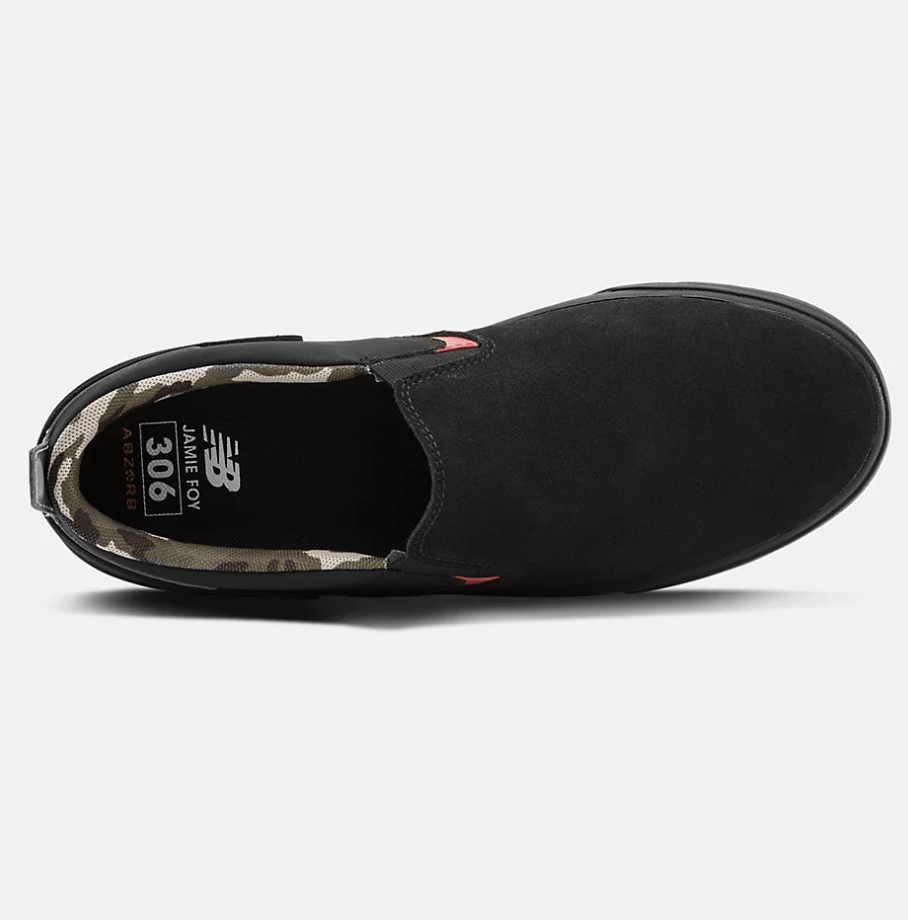 New Balance Numeric 306 V1 Jamie Foy Slip On Black with Orange - 50-50 Skate Shop