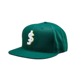 Shake Junt Skate Stitches Snapback Hat Dark Green - 50-50 Skate Shop