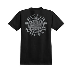 Spitfire Skate Tee Classic 87 Swirl Black Metallic Silver - 50-50 Skate Shop