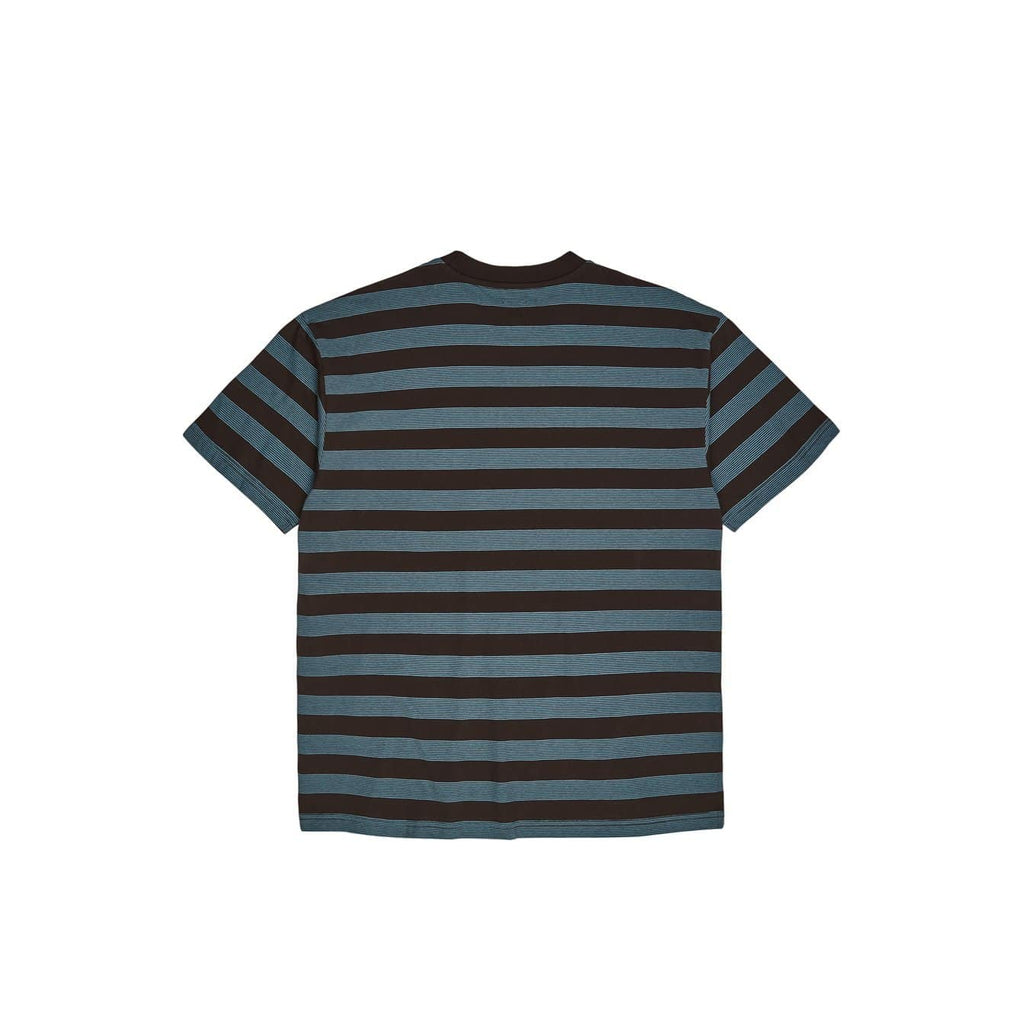 Polar Skate Co Stripe Pocket Tee Brown Blue - 50-50 Skate Shop
