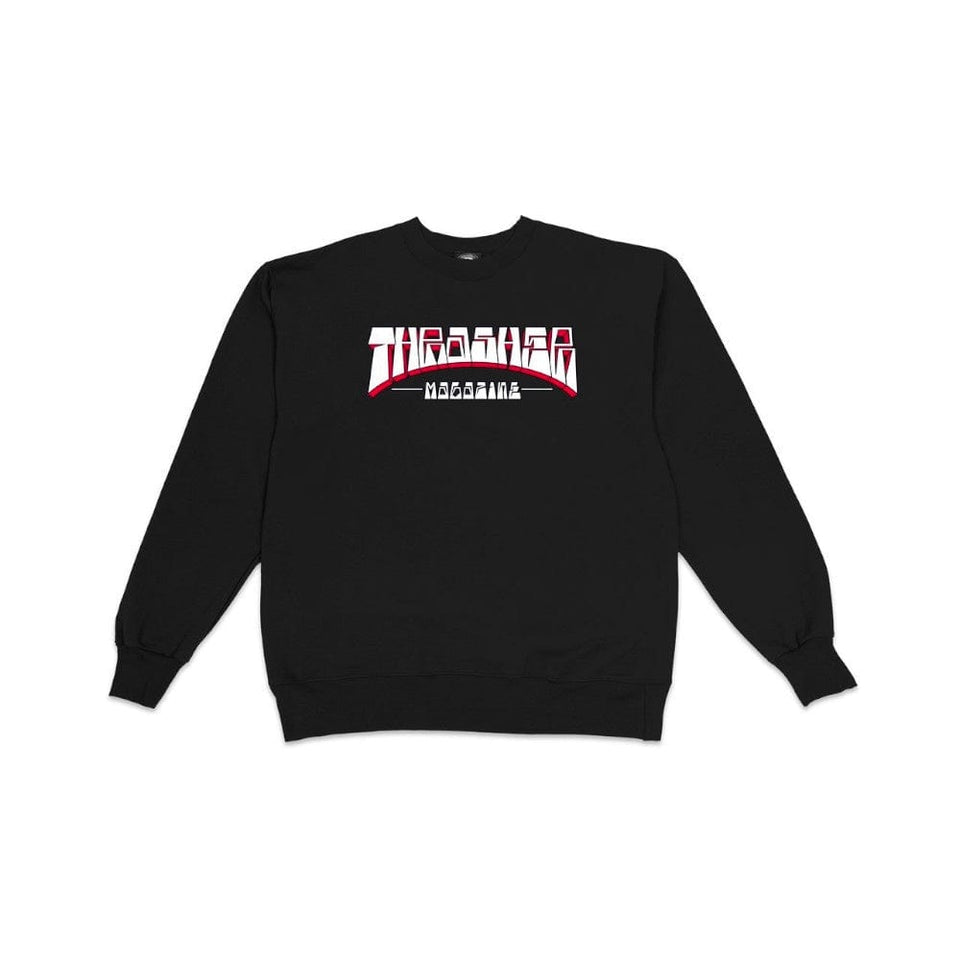 Thrasher Skate Firme Logo Crewneck Black - 50-50 Skate Shop