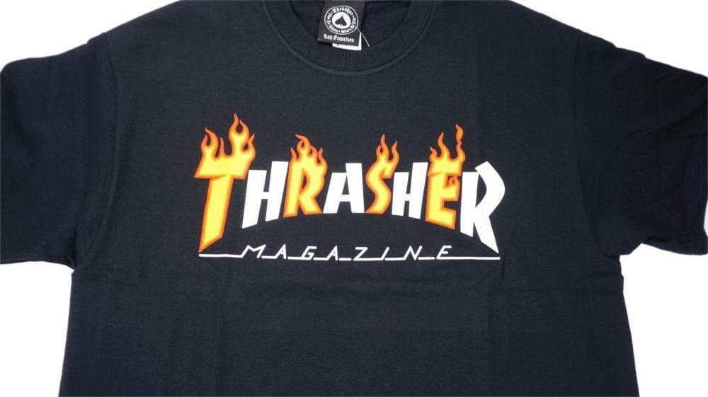 Thrasher Flame Mag Short Sleeve Tee Black - 50-50 Skate Shop