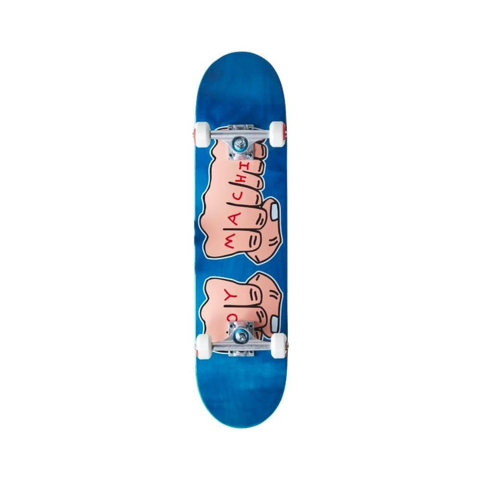 Toy Machine Skateboard Complete Fists Woodgrain Mini 7.375" x 29.5" Blue 12.75" WB - 50-50 Skate Shop