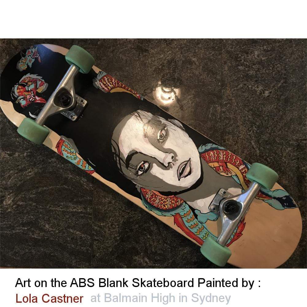 ABS Skateboard Deck Blank Natural Stain - 50-50 Skate Shop