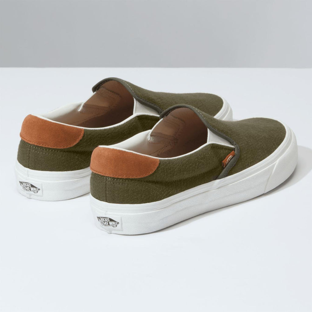 Vans Slip On 59 (Flannel) Dusty Olive - 50-50 Skate Shop