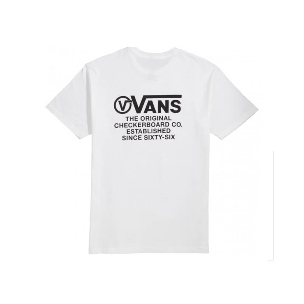 Vans Distortion Type Short Sleeve Tee White - 50-50 Skate Shop