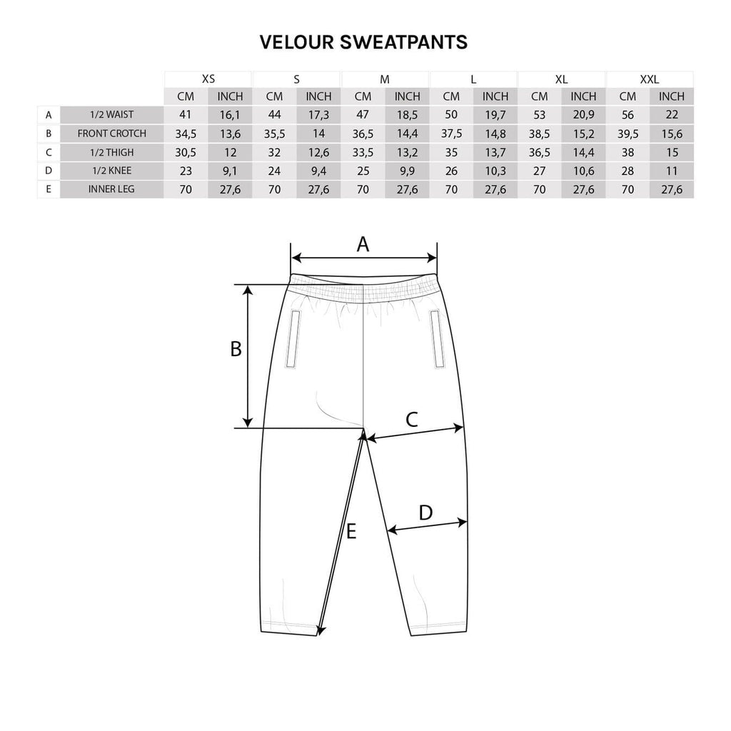 Polar Skate Co Velour Sweatpants Black - 50-50 Skate Shop