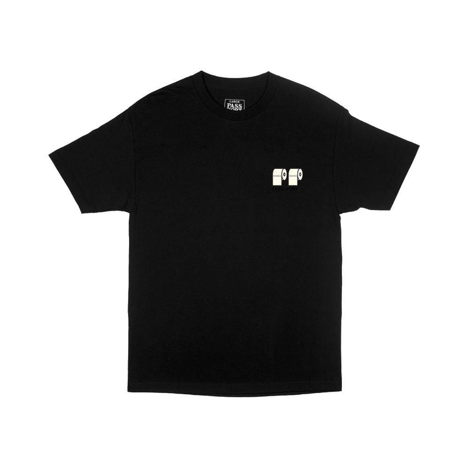 Passport Poo Poo Tee Black - 50-50 Skate Shop