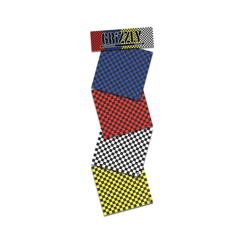 Grizzly Skateboard Grip Tape Checker Pack Squares - 50-50 Skate Shop