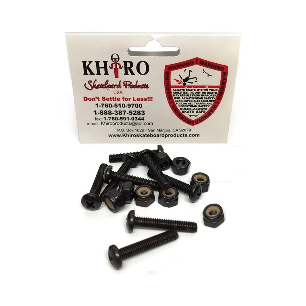 Khiro Panhead Deck Bolts & Nuts 1 1/8 Inch - 50-50 Skate Shop