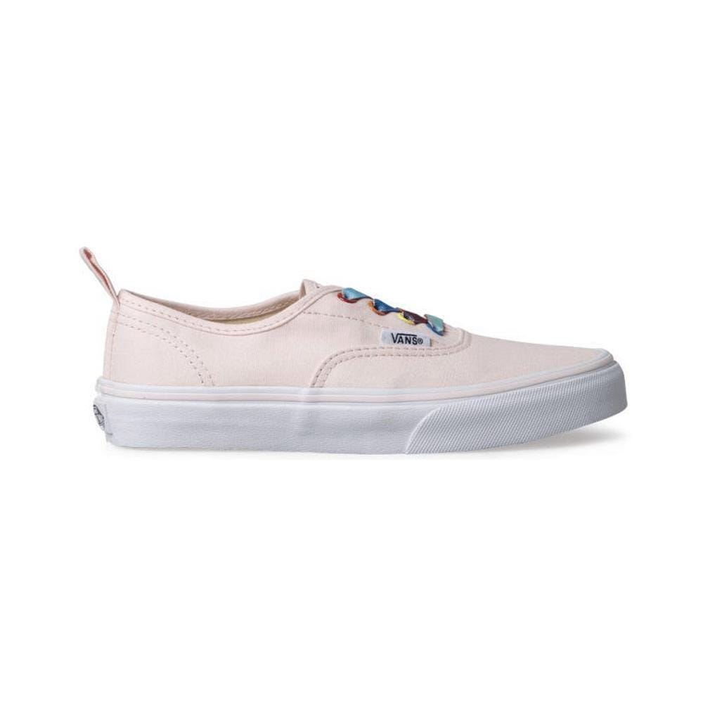 Vans Kids Elastic Lace Authentic Rainbow Shine Heavenly Pink True White - 50-50 Skate Shop