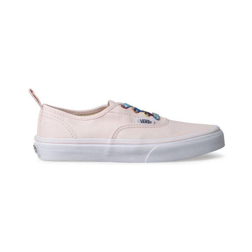 Vans Kids Elastic Lace Authentic Rainbow Shine Heavenly Pink True White - 50-50 Skate Shop