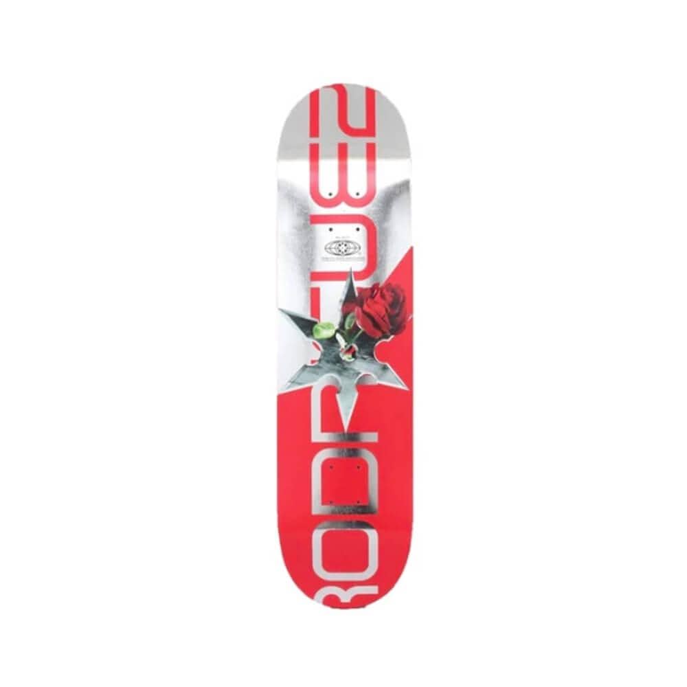 Primitive Skateboard Deck Rodriguez Threat 8.25" x 31.915" Red 14" WB - 50-50 Skate Shop