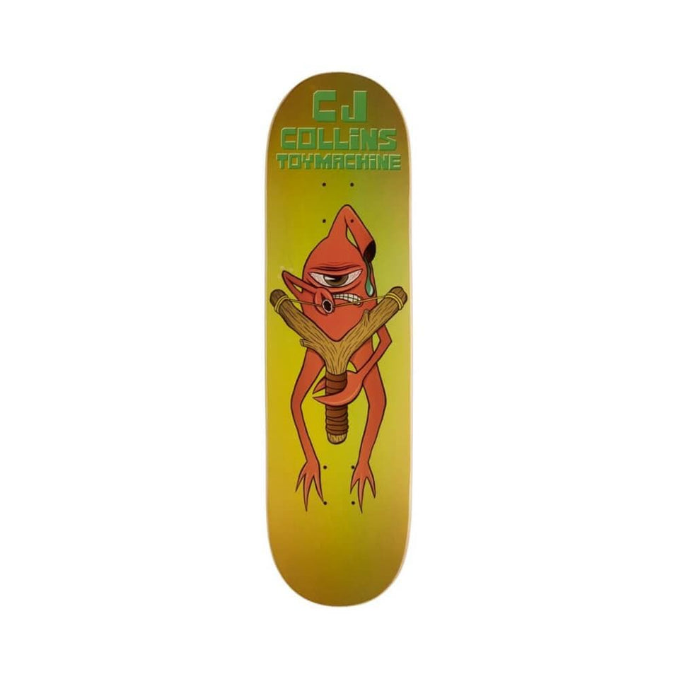 Toy Machine Skateboard Deck Sling Shot 8.0" x 31.53" CJ Collins Green 14" WB - 50-50 Skate Shop