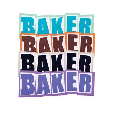 Baker Skate Stickers Baker Logo Single Assorted Stickers Each - 50-50 Skate Shop