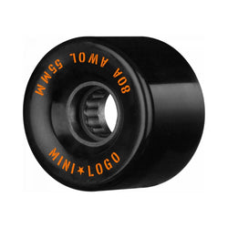 Mini Logo Skateboard Wheels AWOL Black 55mm X 80a  - Set of 4 - 50-50 Skate Shop