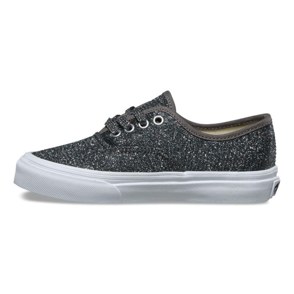 Vans Kids Authentic (Lurex Glitter) Black True White - 50-50 Skate Shop