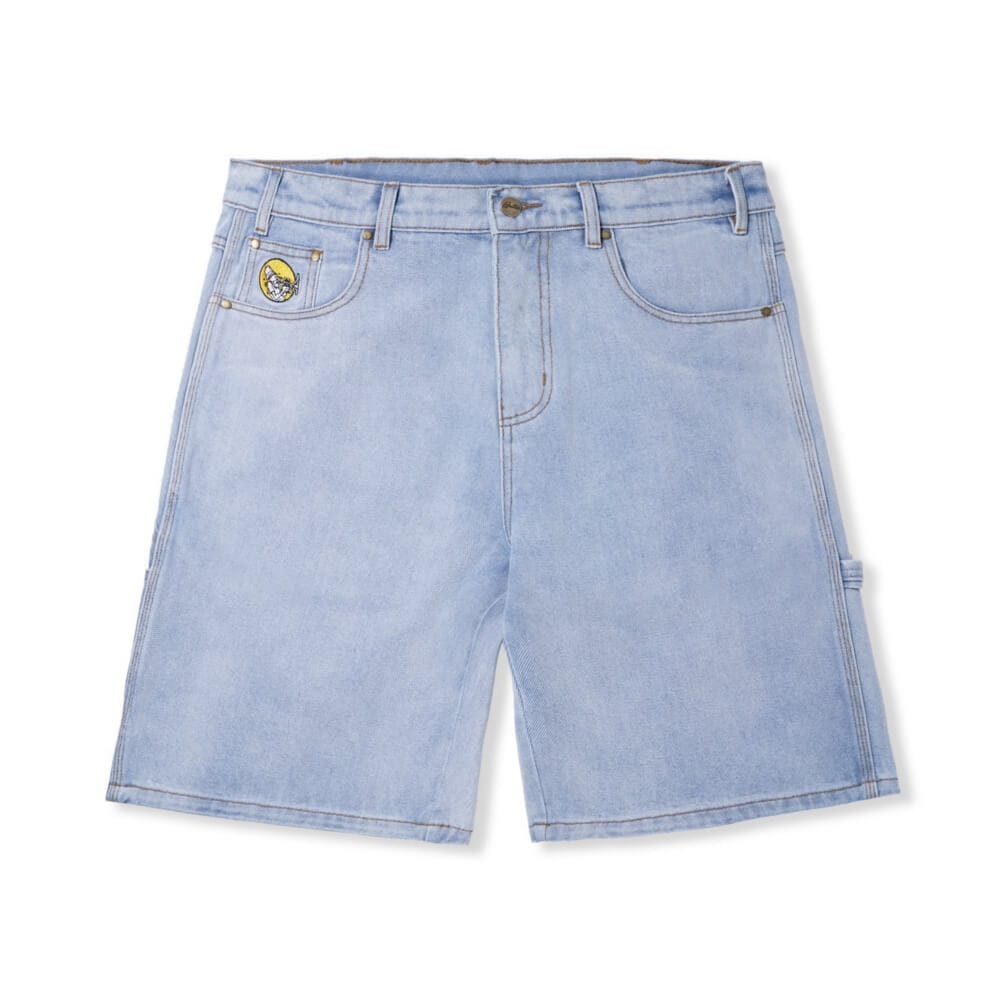 Butter Goods Brass Worker Denim Shorts Light Blue - 50-50 Skate Shop