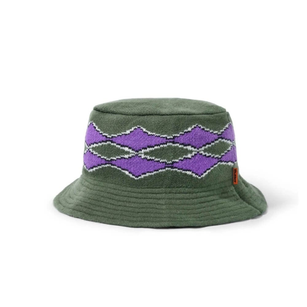 Butter Goods Diamond Knit Bucket Hat Sage OSFA - 50-50 Skate Shop
