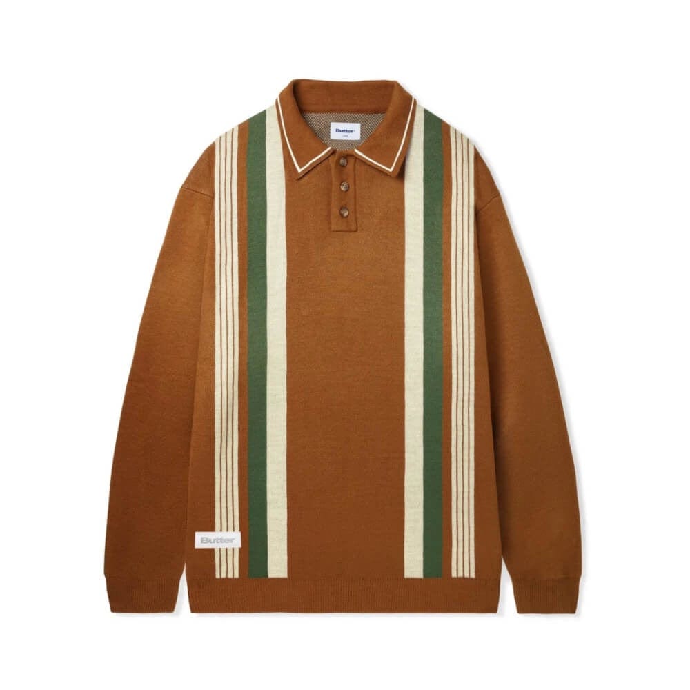 Butter Goods Bowler Knit Sweater Brown - 50-50 Skate Shop