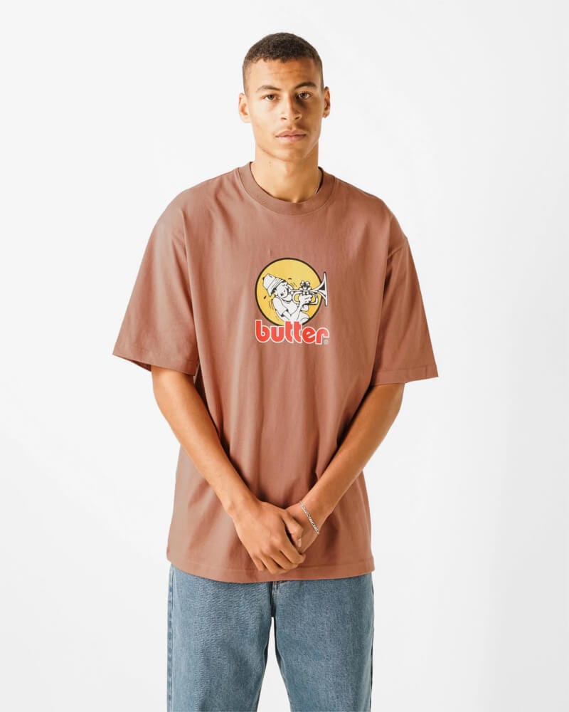 Butter Goods Brass Tee Black - 50-50 Skate Shop