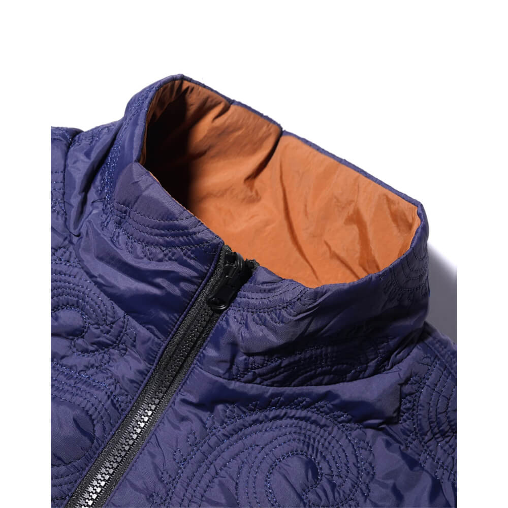 Butter Goods Paisley Reversible Puffer Jacket Navy - 50-50 Skate Shop