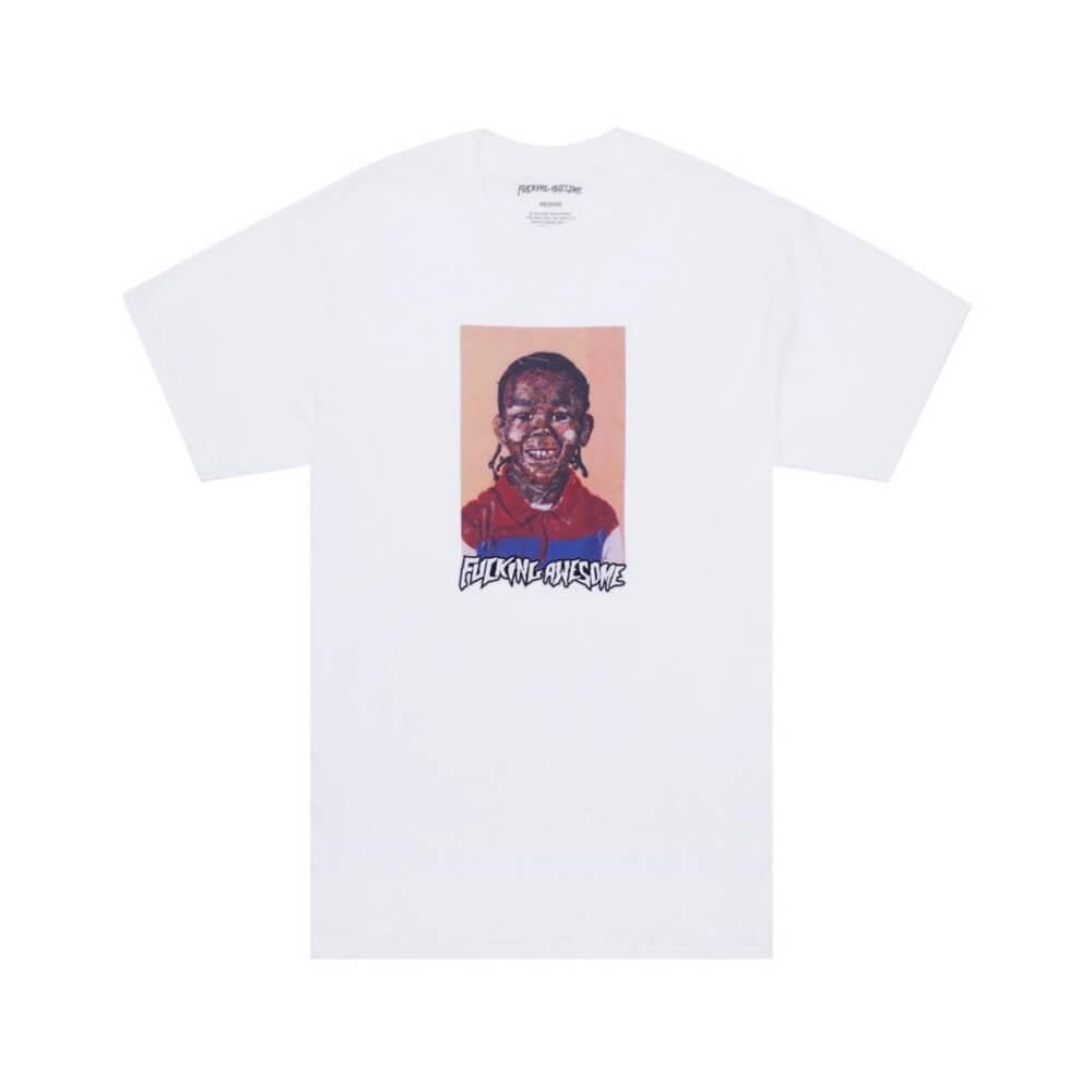 Fucking Awesome Skate Nak Felt CP Tee White - 50-50 Skate Shop