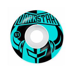 Darkstar Skateboard Wheels Divide 51mm 99A Black Aqua - Set of 4 - 50-50 Skate Shop