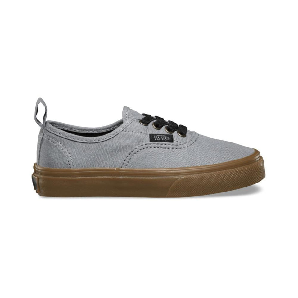 Vans Kids Authentic Elastic Lace (Gum Outsole) Alloy Black - 50-50 Skate Shop