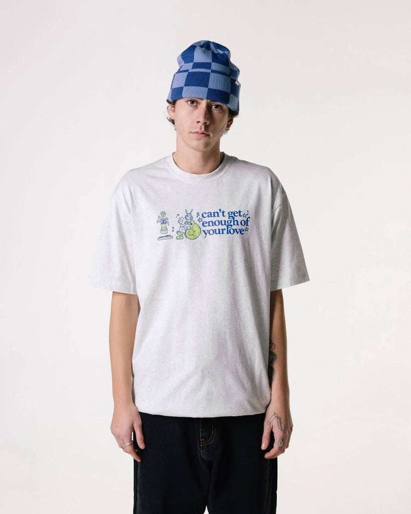 Butter Goods Tee Can't Get Enough Ash Grey - 50-50 Skate Shop