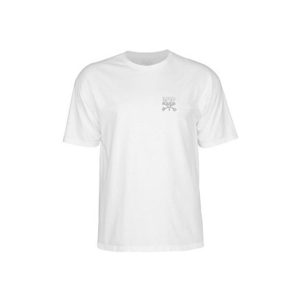 Bones Wheels Tee Chester White - 50-50 Skate Shop