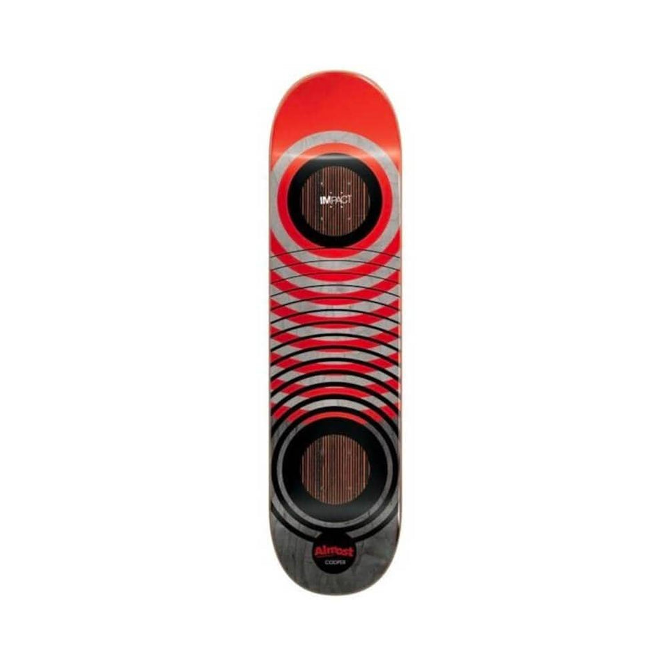 Almost Skateboard Deck Red Rings Impact 8.0" x 31.6" Cooper Wilt 14" WB - 50-50 Skate Shop
